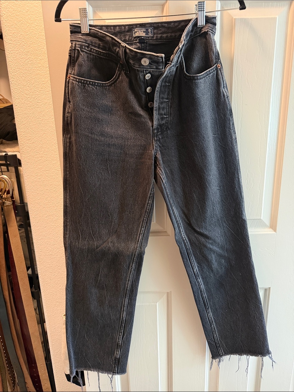Abercrombie & Fitch Slim Straight Washed Black Jeans